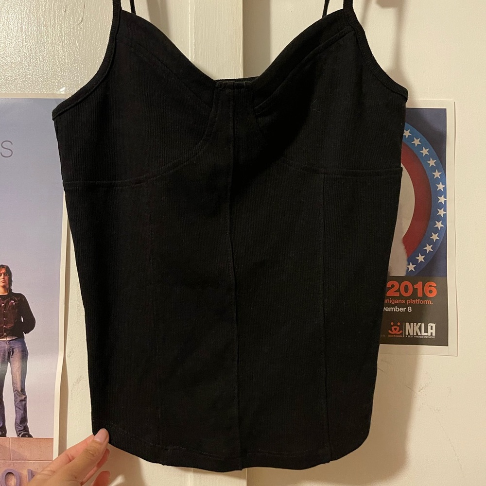 Tank top with ribbed detail